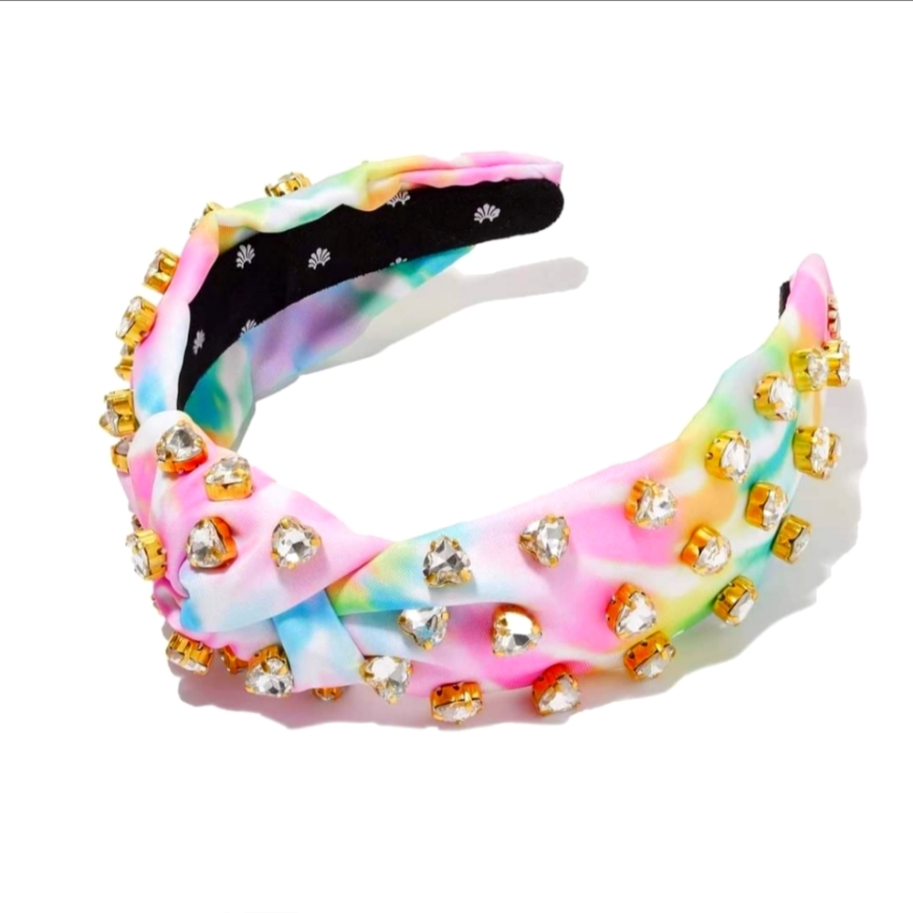 LeLe Sadoughi x Stoney Clover Lane Tie Dye Hearts Headband